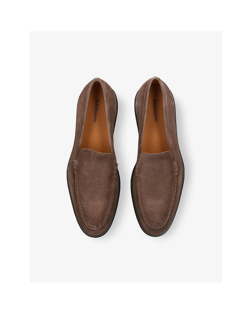 Magnanni Shoes Brown Paraiso Suede Loafers for men