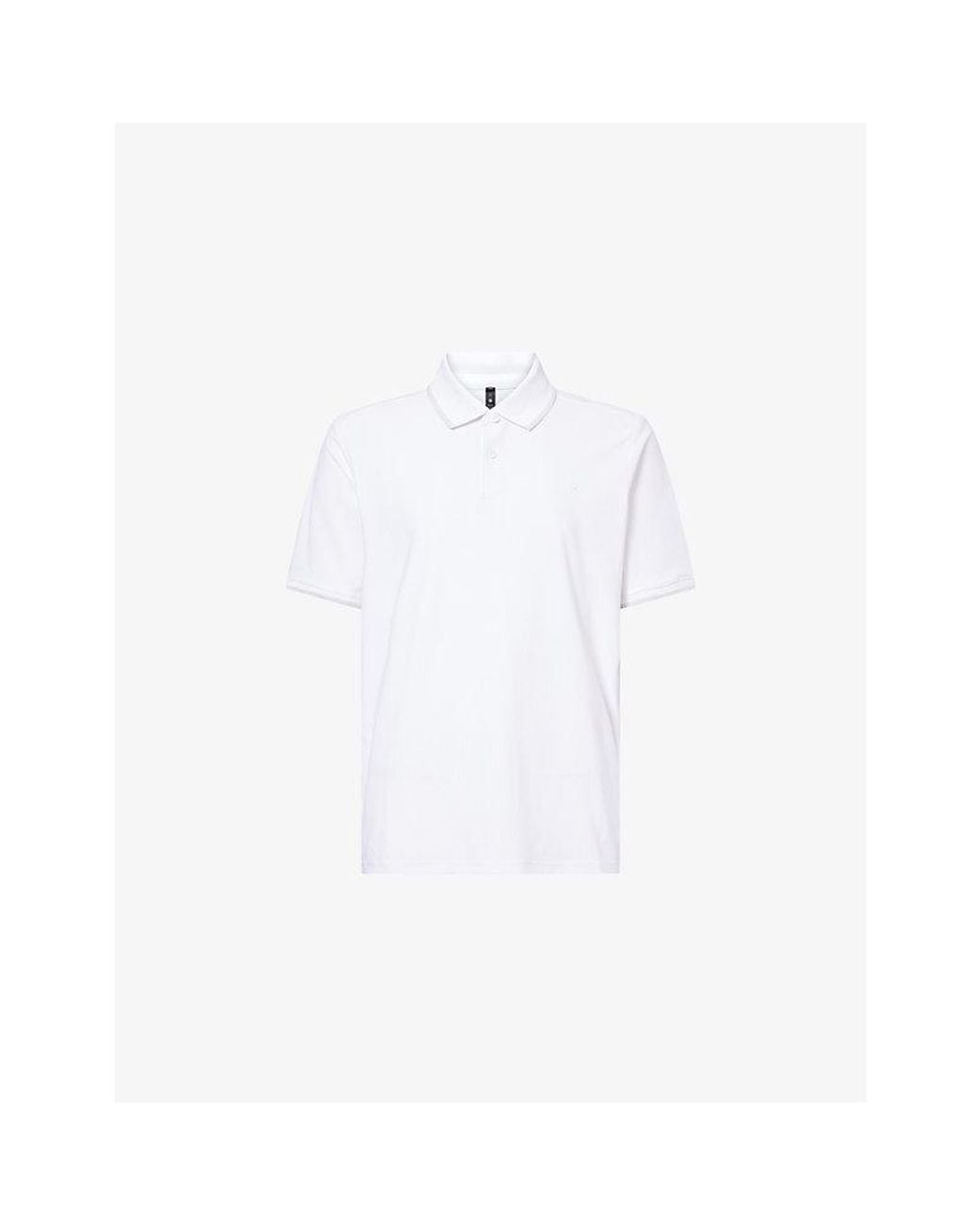 lululemon athletica White Short-Sleeved Stretch-Woven Polo Shirt for men