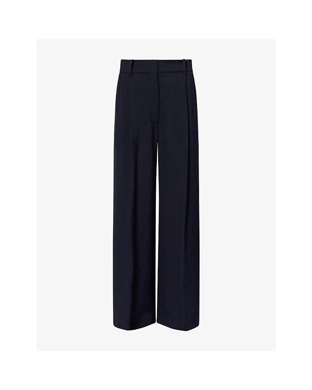 Galvan Blue Roman Wide-Leg Twill Trousers