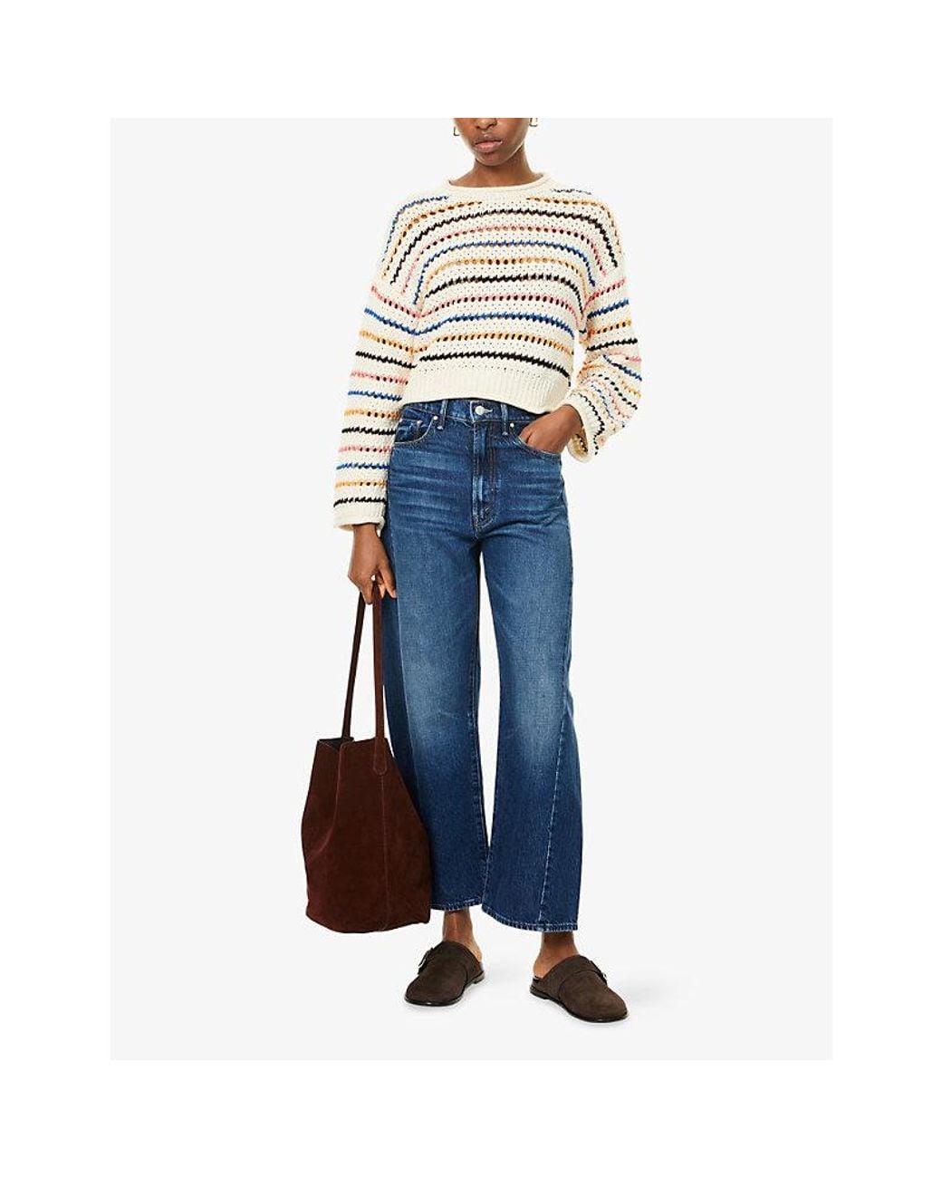 Mother Blue The Half-Pipe Ankle Denim Jeans