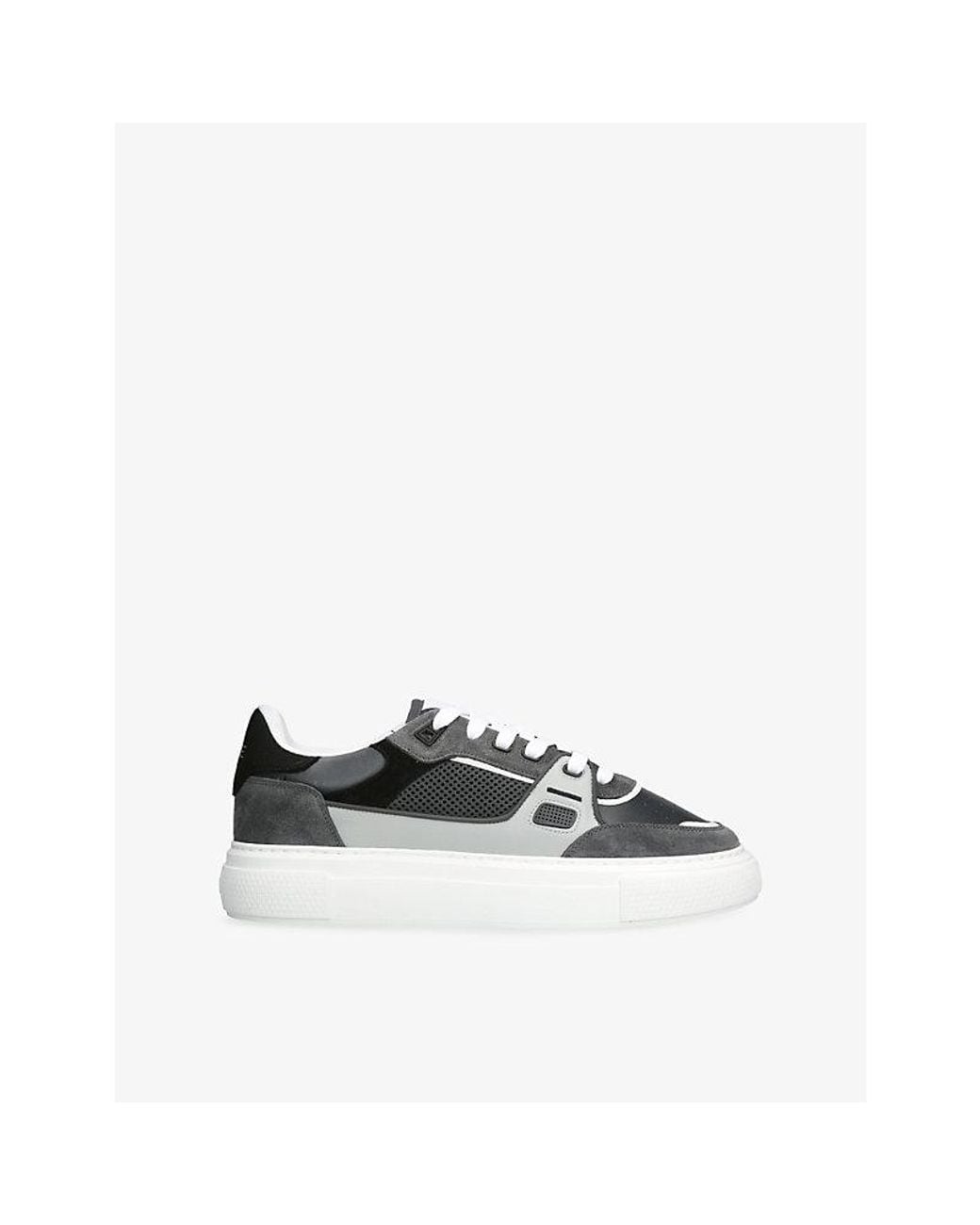 Arne White Atlas Leather And Mesh Trainers for men