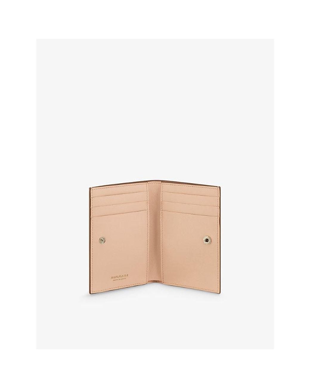 BVLGARI Natural Serpenti Forever Metallic-Leather Folded Card Holder