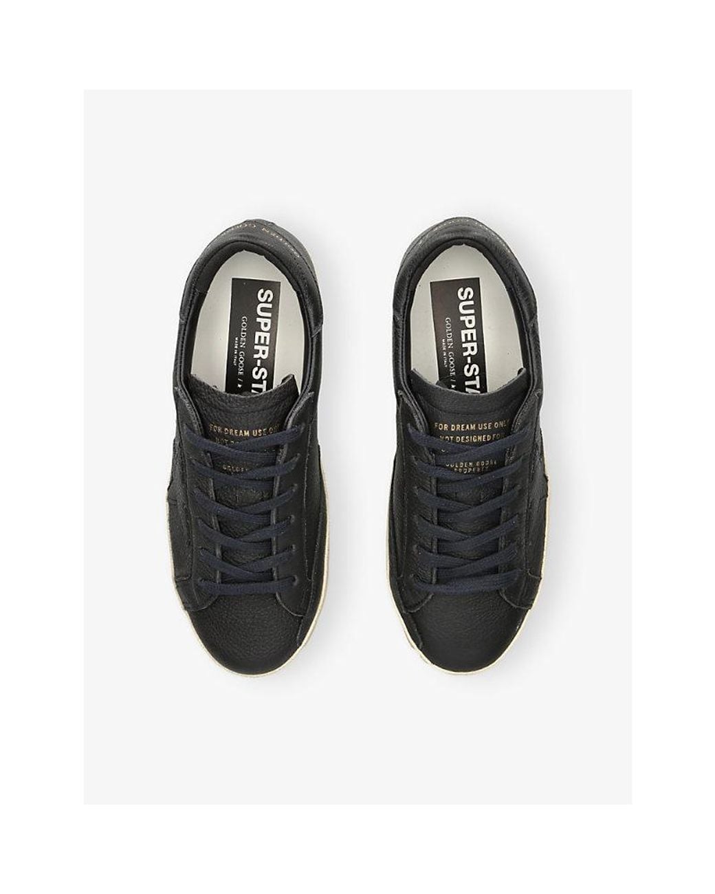 Golden Goose Deluxe Brand Black Super-Star 50501 Leather Trainers
