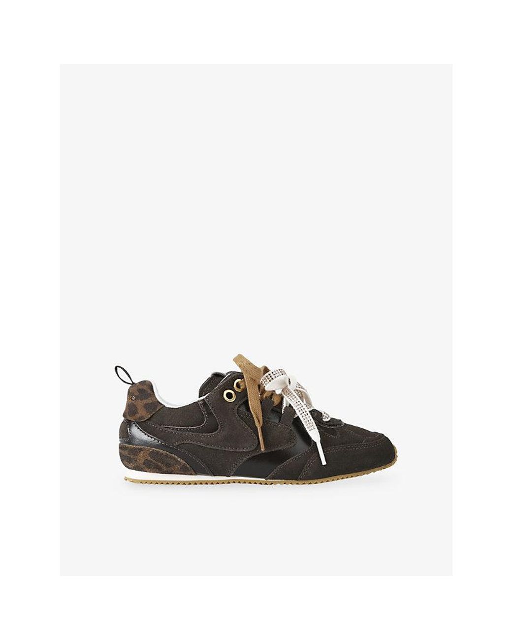 Kurt Geiger Black K Slim Suede Trainers