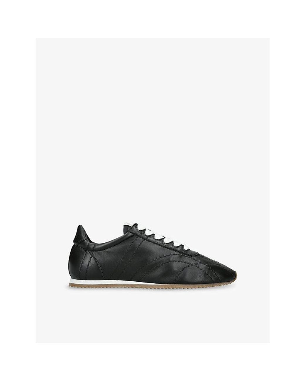 Totême Black Flex Leather Trainers