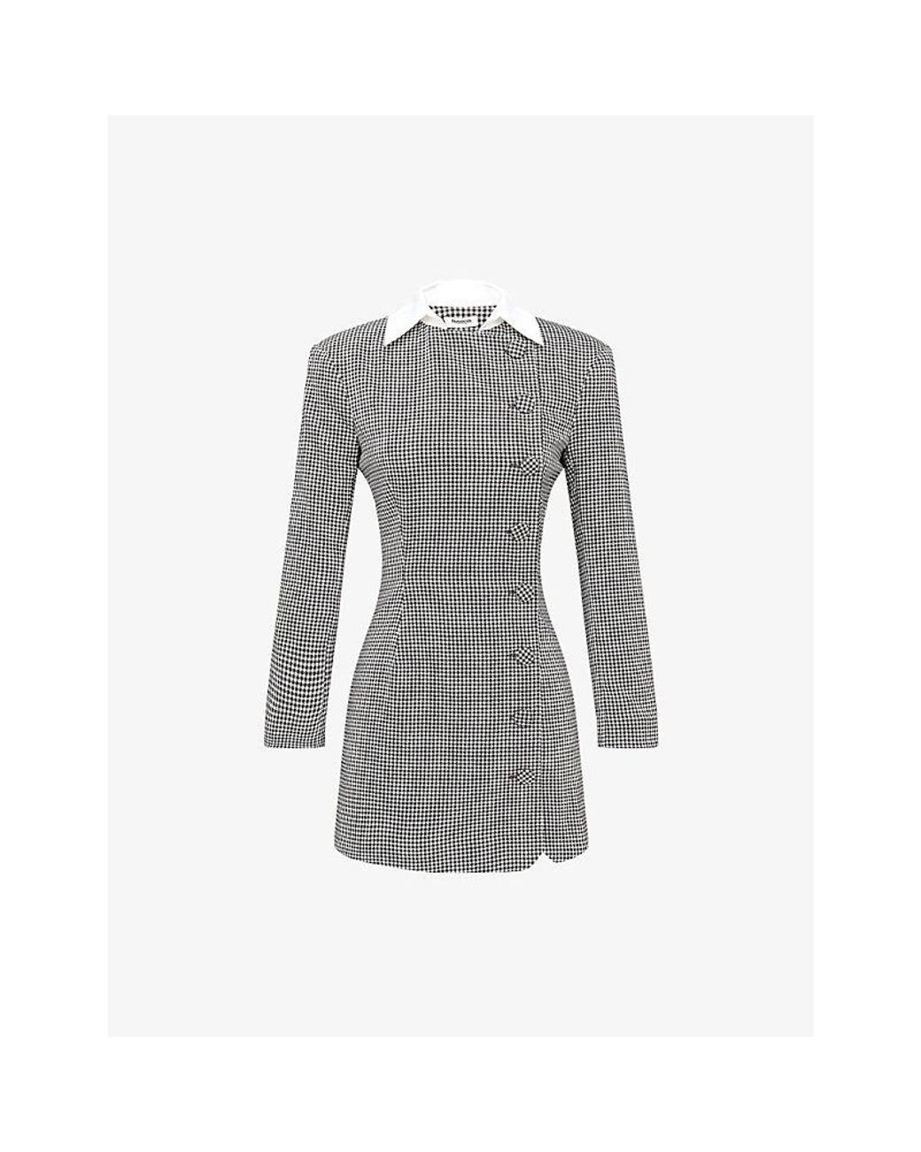 House Of Cb Leoni Check Bodycon Stretch-Woven Mini Dress in