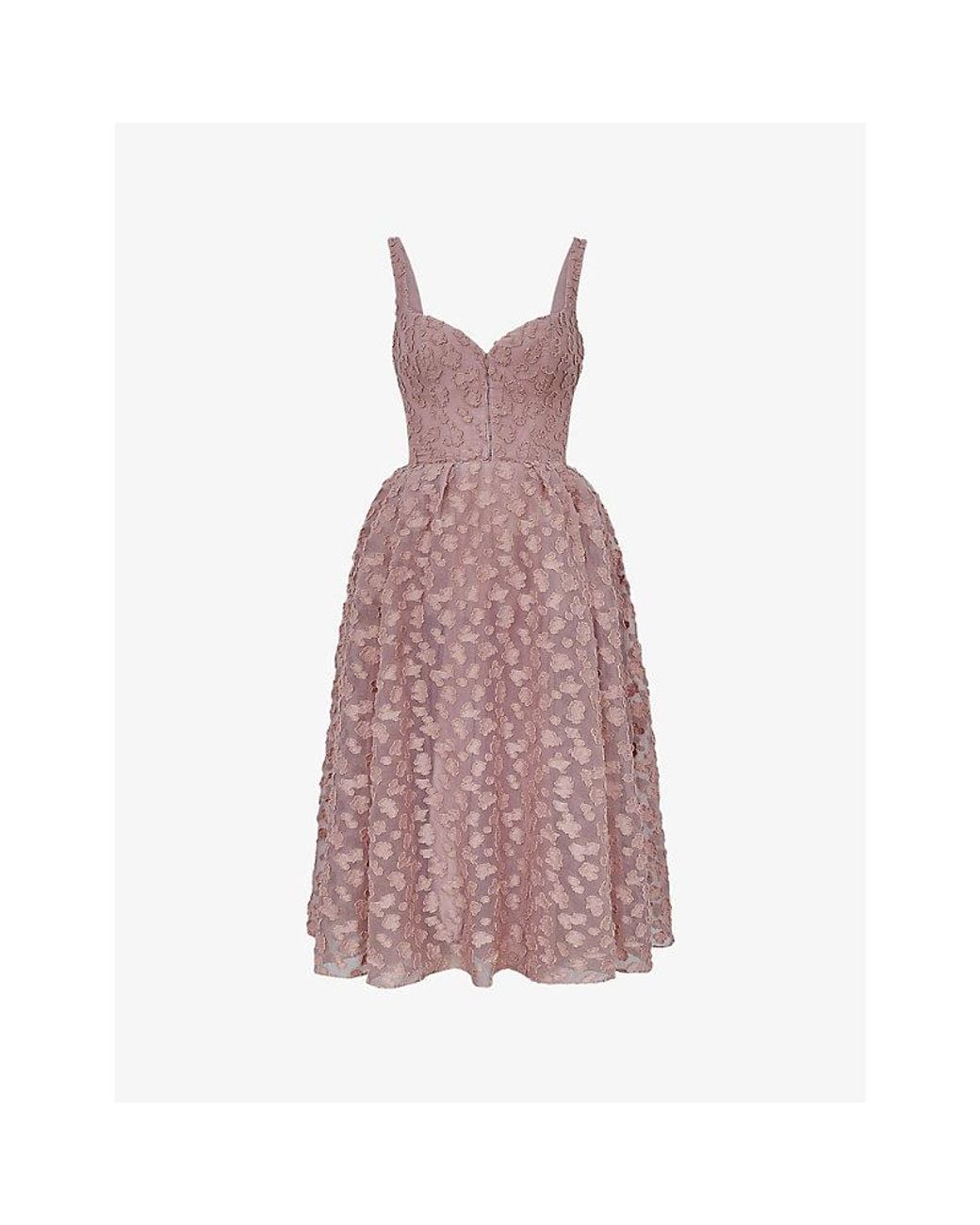 House Of Cb Lovely Sweetheart-Neckline Lace Midi Dress in Purple | Lyst