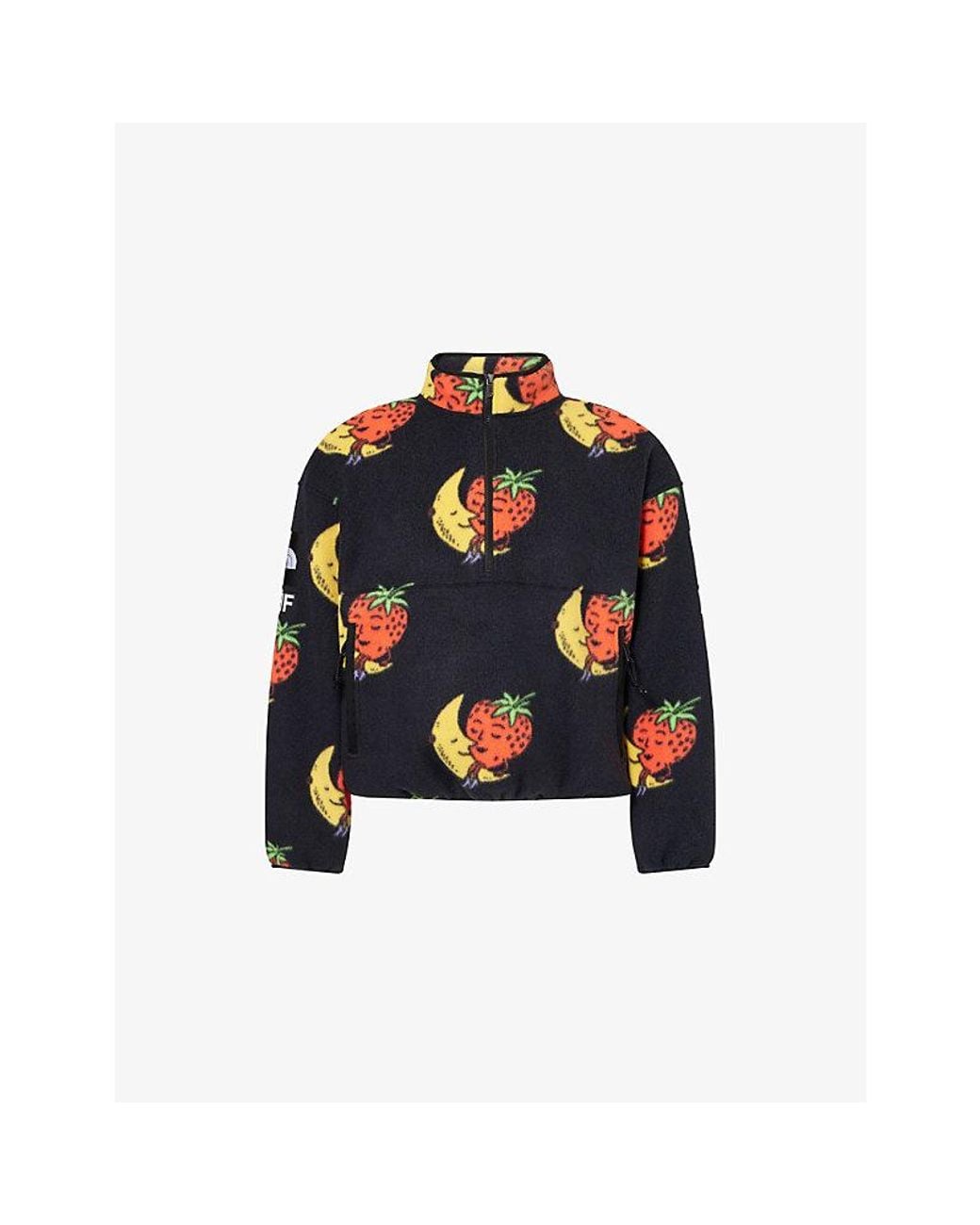 The North Face Black X Shf Strawberry-Print Fleece Jacket for men
