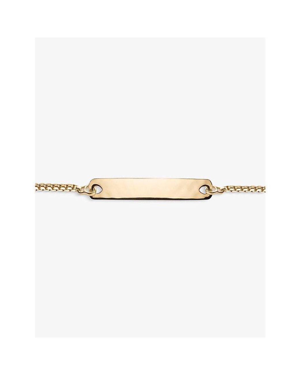 Monica Vinader Metallic Gold Plated Vermeil Silver Linear Chain Bracelet