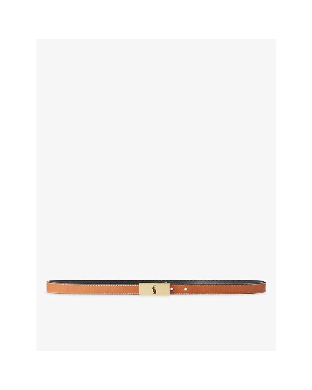 Polo Ralph Lauren White Reversible Leather Belt