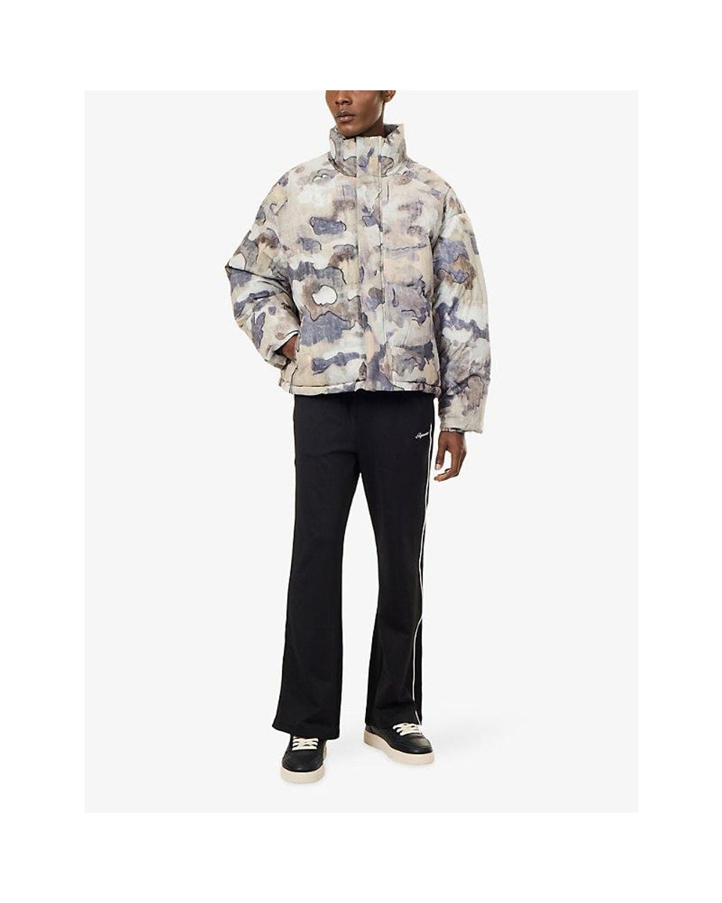 Represent Gray Jawbreaker Shell Puffer Jacket for men