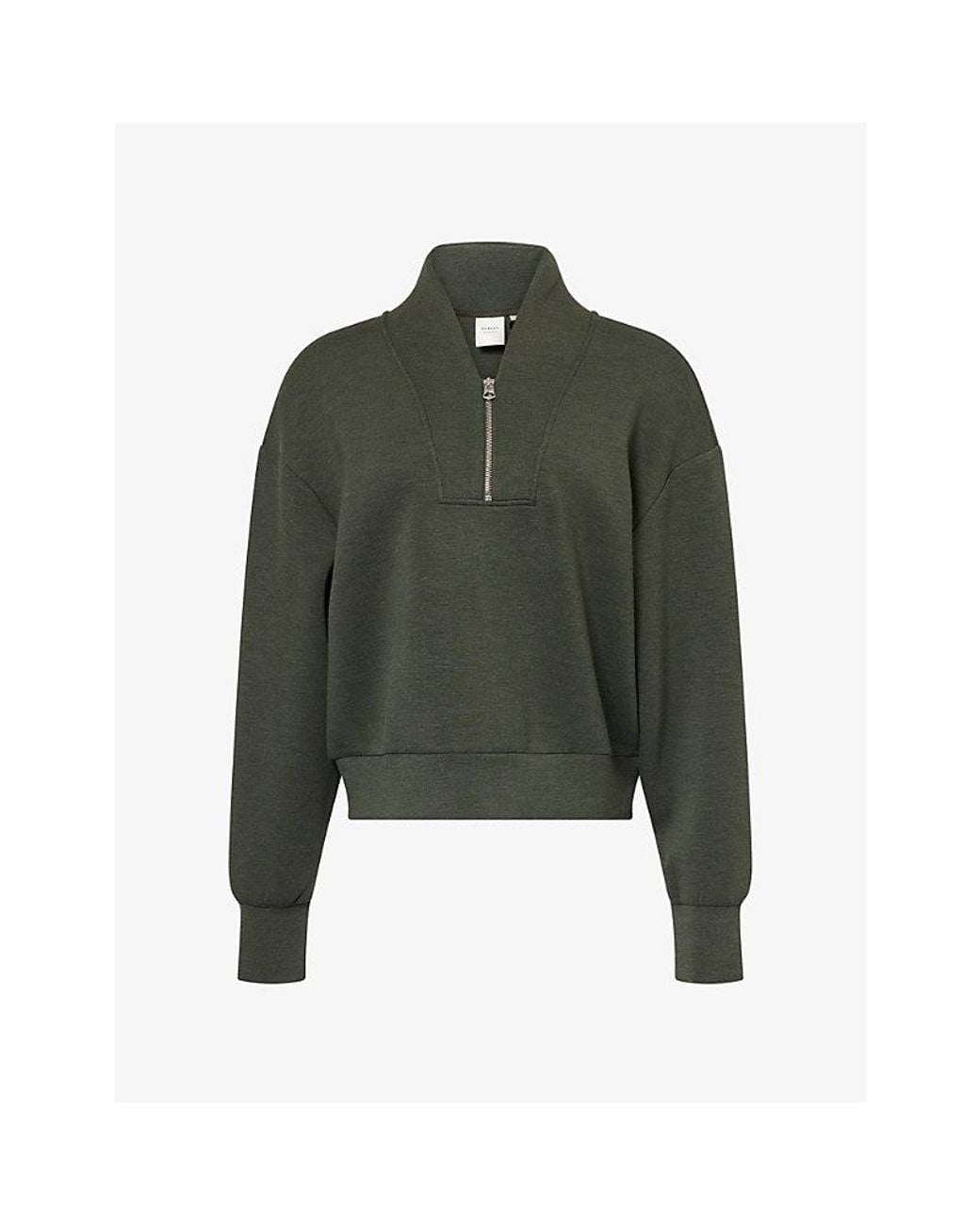 Varley Green Doublesoft Davidson Stretch-Woven Jumper