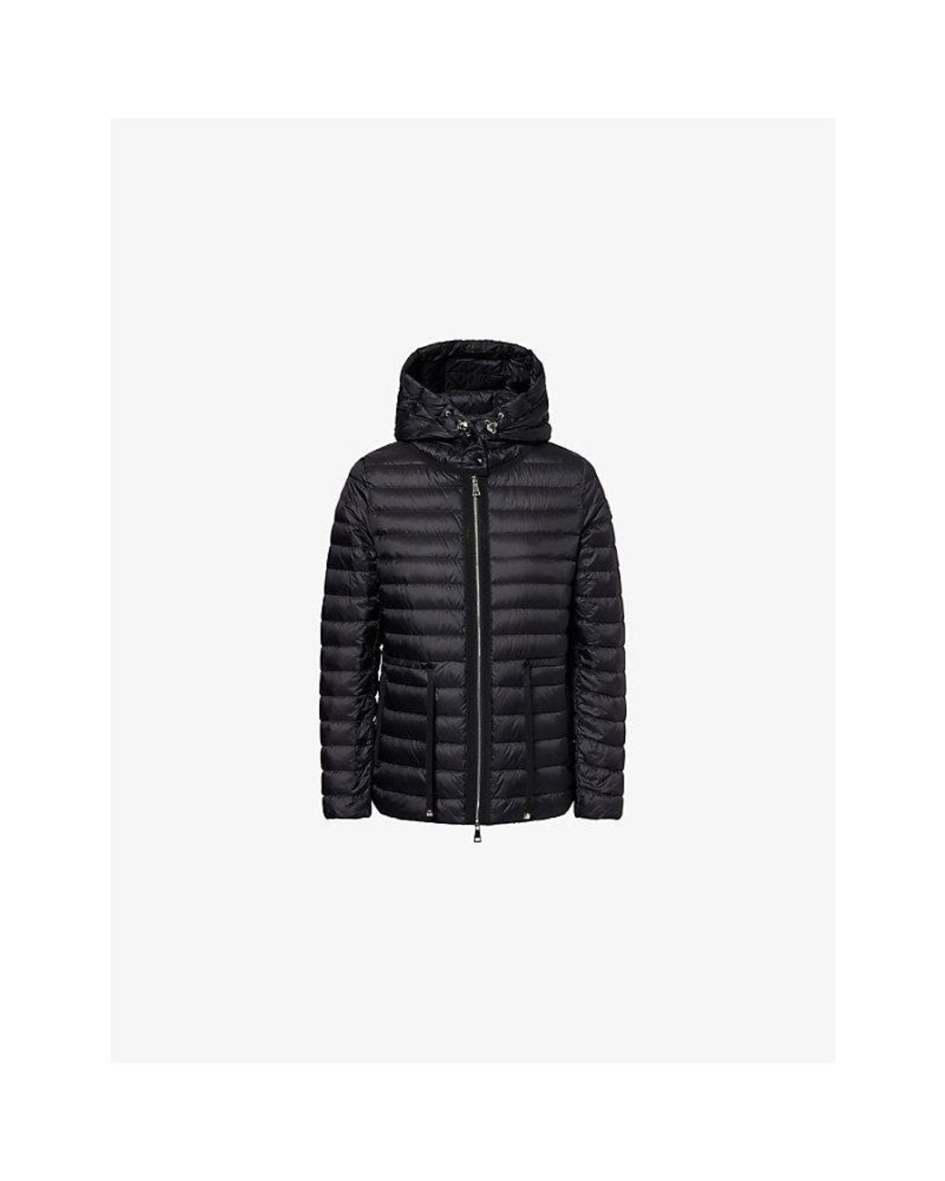 Moncler Black Raie Short Quilted Shell-Down Jacket