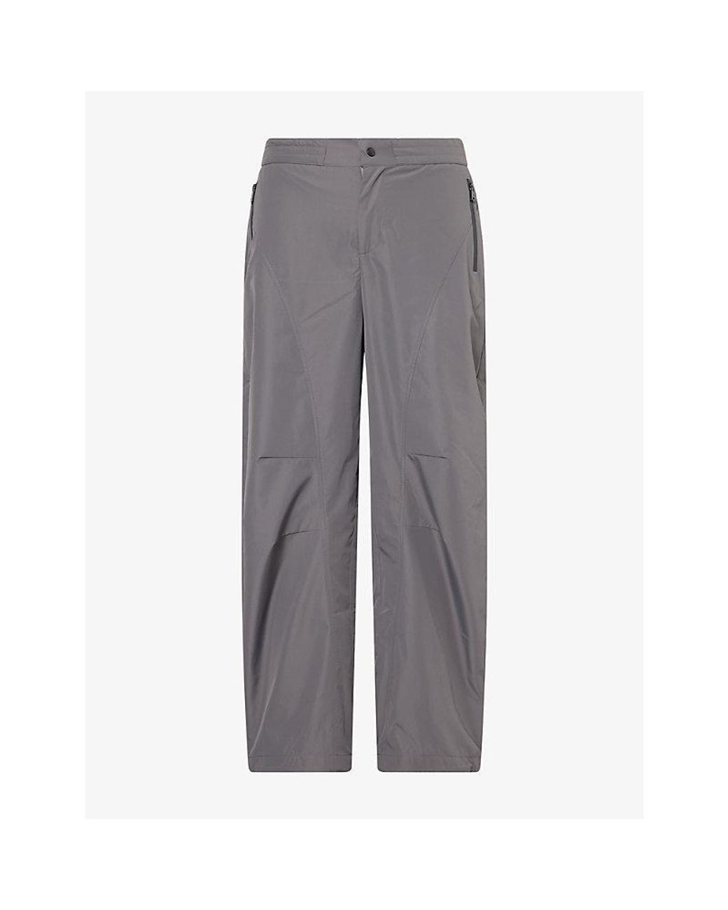 The Couture Club Gray Copyright Technical Seam Shell Trousers for men