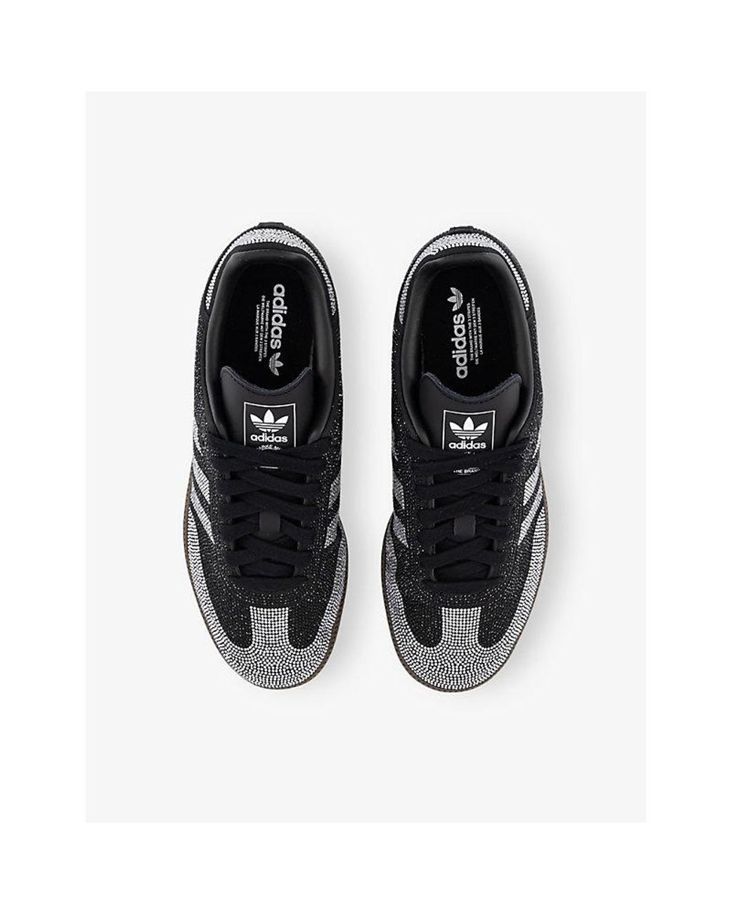 Adidas Black Samba Og Rhinestone-Embellished Trainers