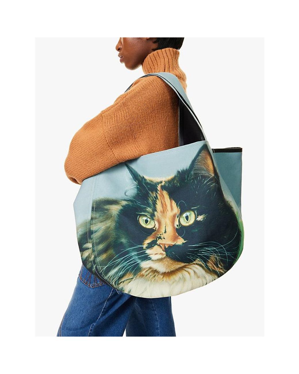 ★JW ANDERSON★Printing Canvas Tote Bag★Blue★大人気★ JW Anderson Canvas Tote Bag | Blue | FARFETCH