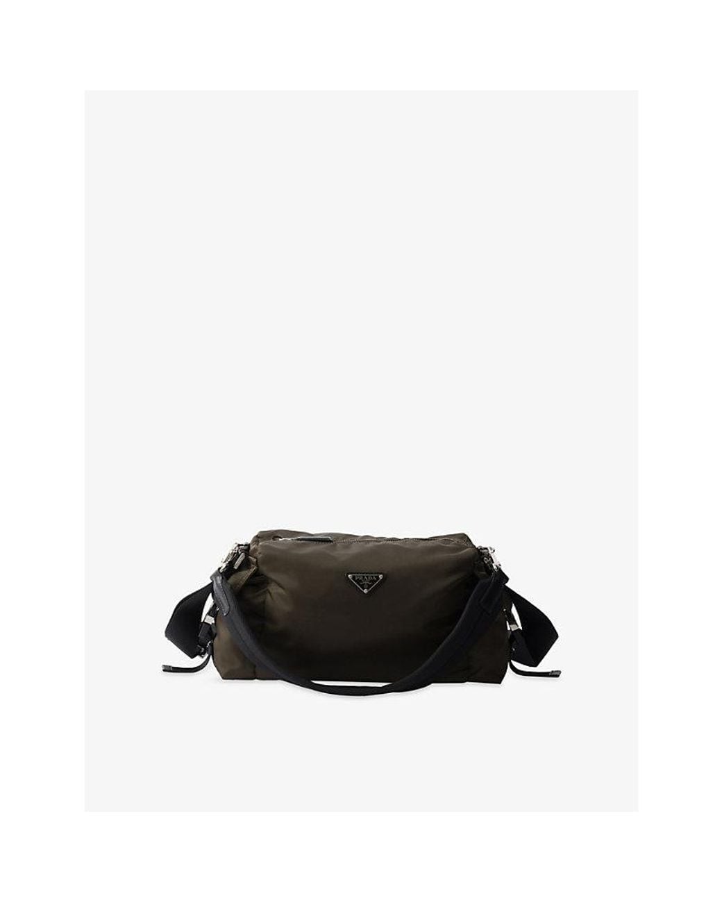 Prada Black Explore Re-Nylon Woven Belt Bag for men