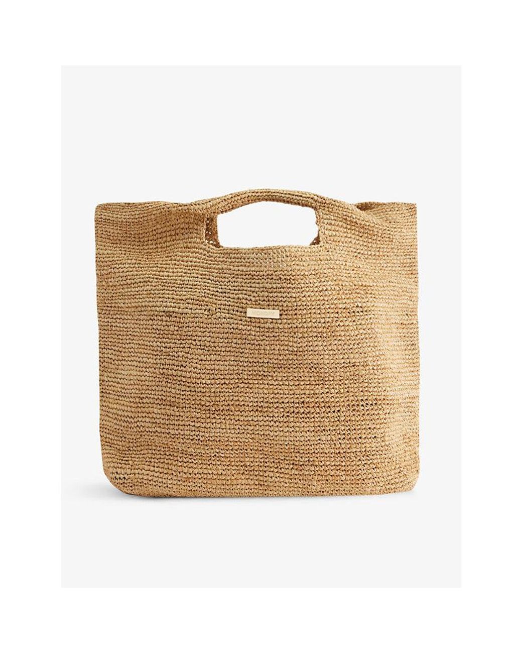Cheap Monday Metallic Paloma Large Raffia Top-Handle Bag