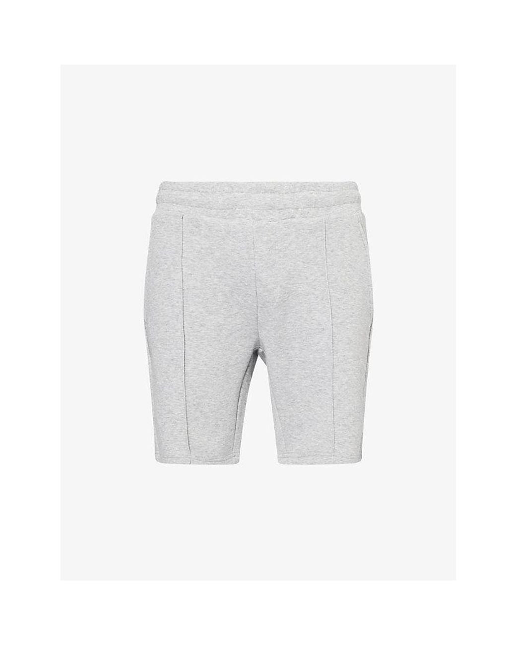 Arne Gray Everyday Luxe Seamed Cotton-Blend Sweat Shorts for men
