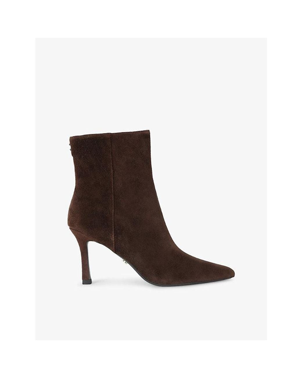 Carvela Kurt Geiger Brown Corletta Heeled Suede Ankle Boots