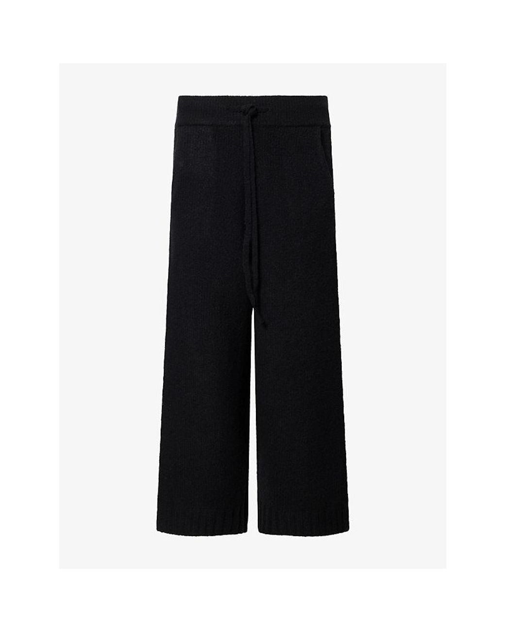 Seventh Black Stacks Wool-Blend Knit Jogging Bottoms for men