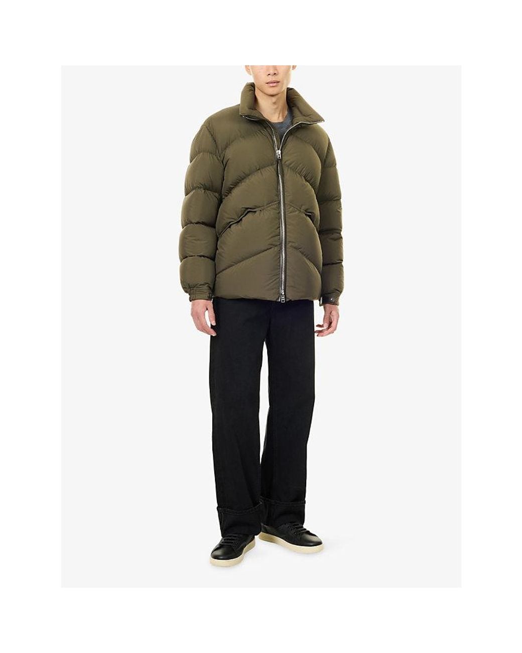 Tom Ford Green High-Neck Down Puffer Jacket for men