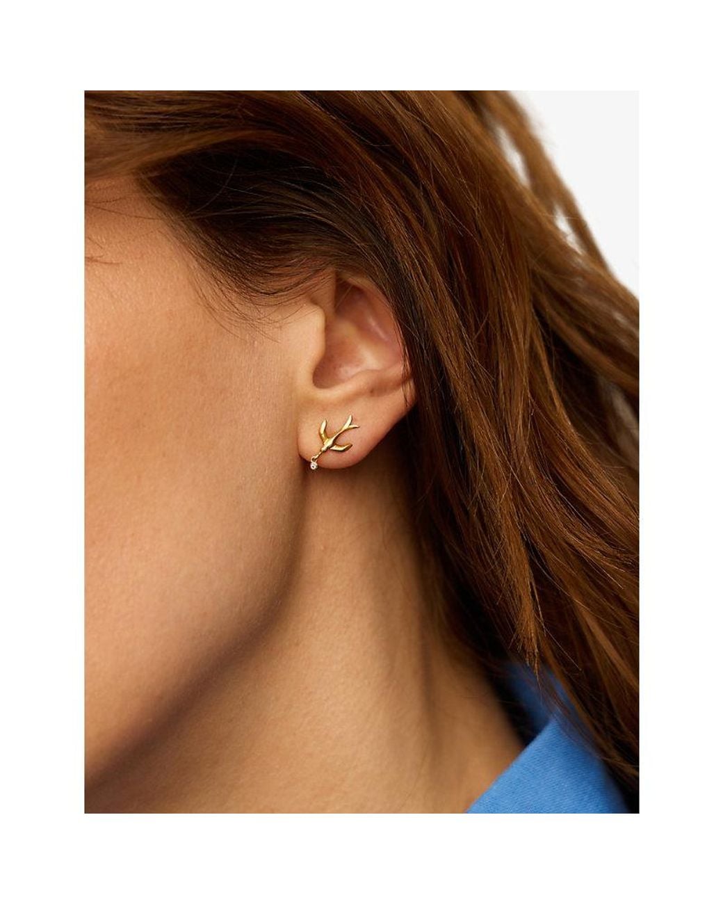 Missoma Metallic Harris Reed Taking Flight 18Ct Plated Brass Stud Earrings