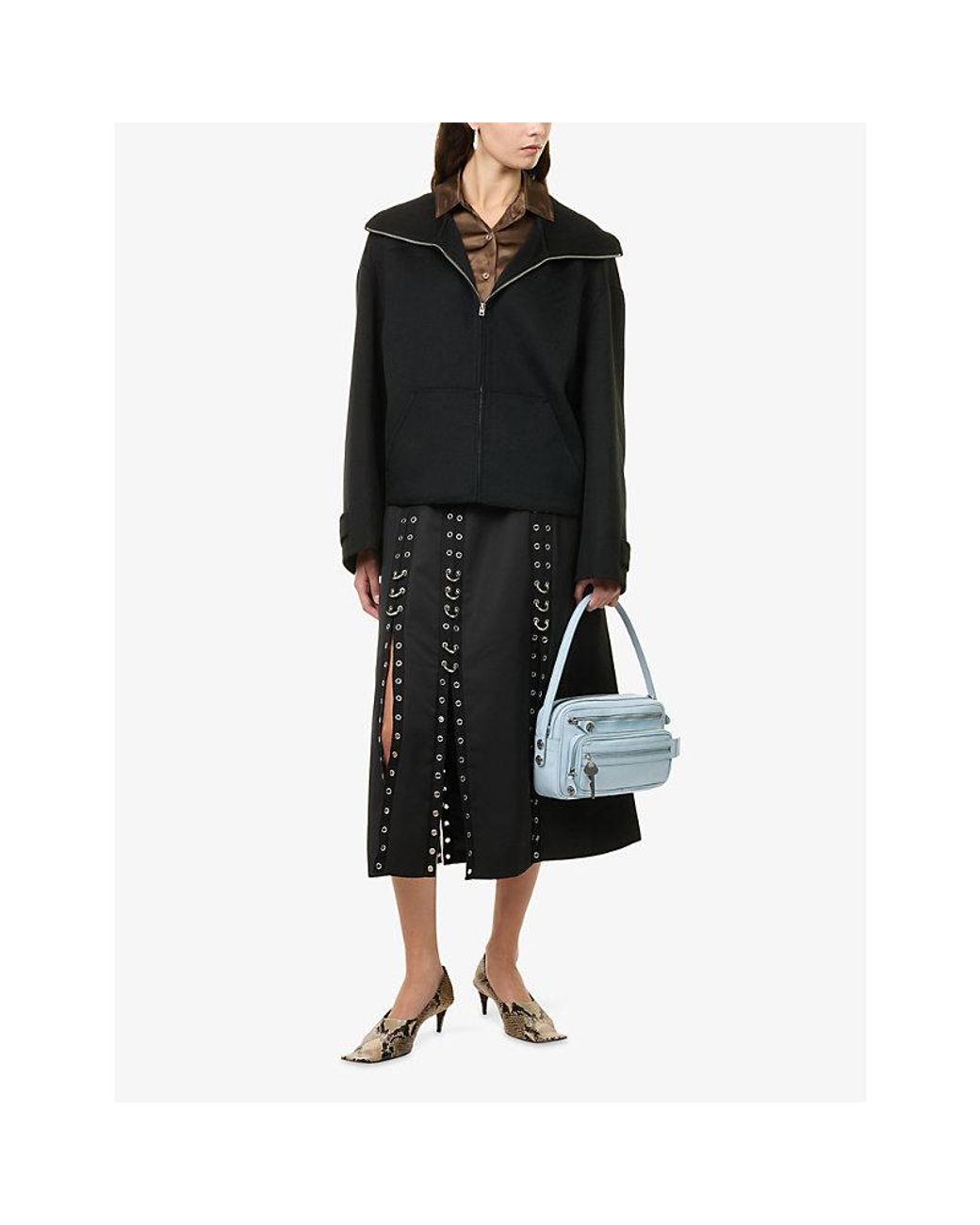 Acne Black Olemmy Wool-Blend Jacket