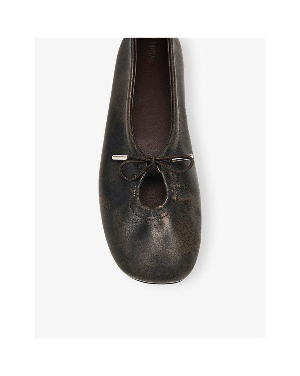 Alohas Black Rosalind Leather Ballet Flats