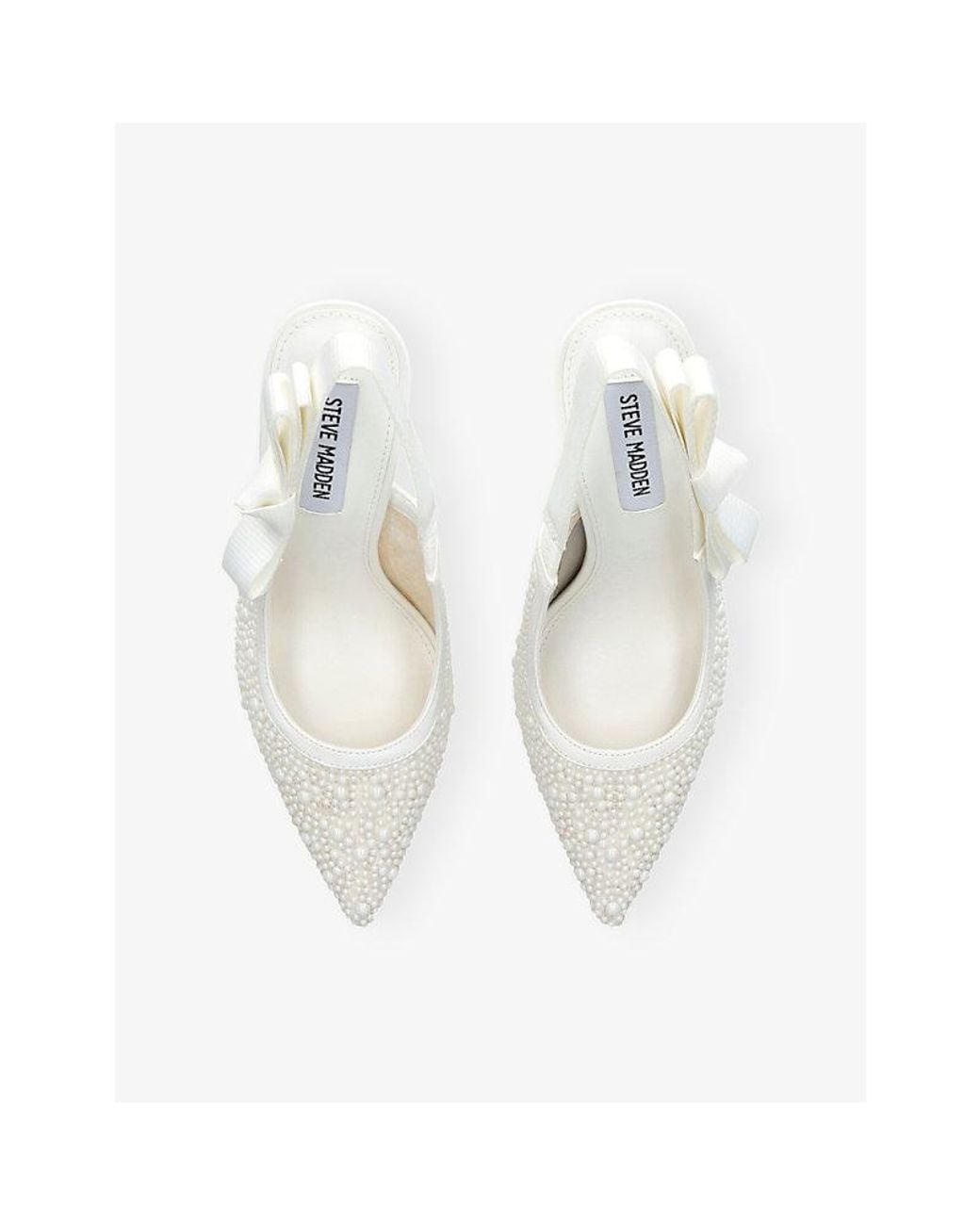 Steve Madden White Brylie-P Mesh Slingbacks