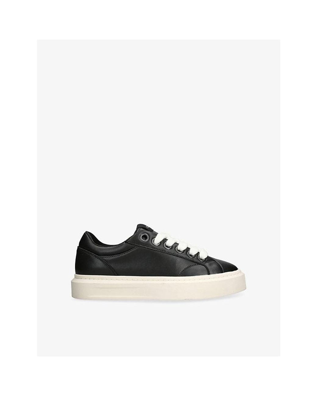Cleens Black Ace Leather Trainers for men