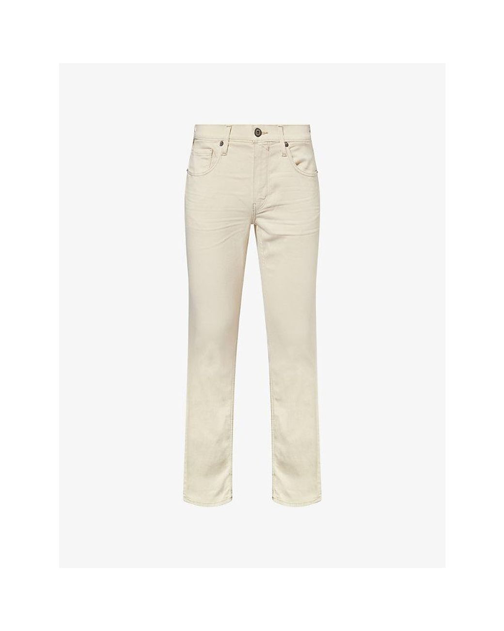 PAIGE Natural Federal Straight-Leg Slim-Fit Stretch-Denim Jeans for men