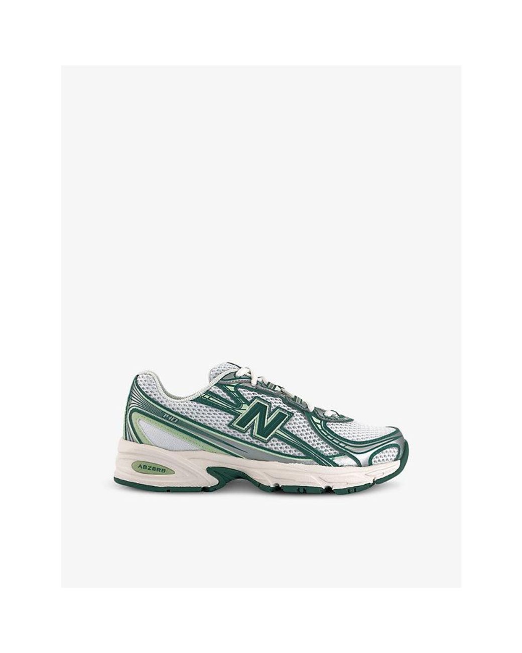 New Balance 740 V2 Logo Embroidered Mesh Low Top Trainers in Green Lyst