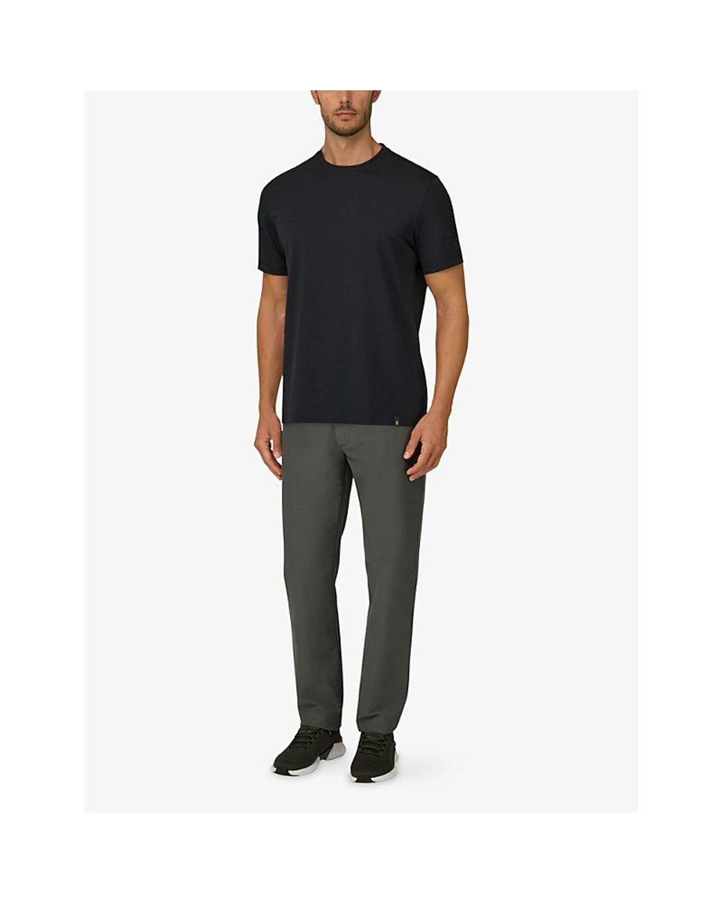 Boggi Blue Short-Sleeved Branded-Tab Stretch-Cotton T-Shirt for men