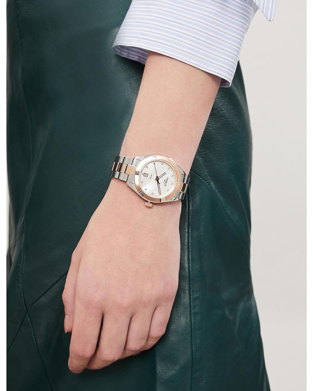 Tissot Pr100 Diamond Watch in Grey/Rose 