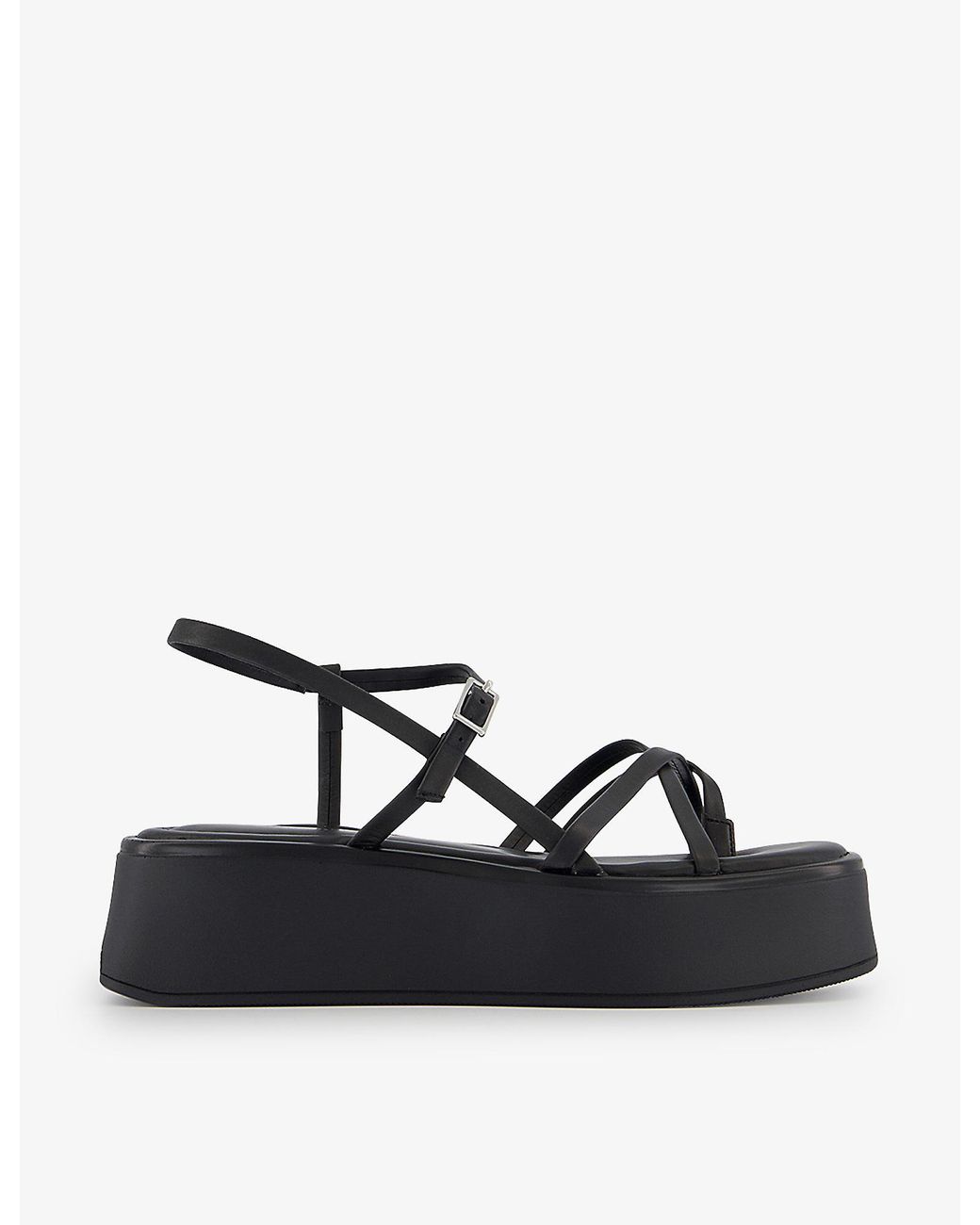 Vagabond Shoemakers Courtney Strappy Flatform Leather Sandals in Black | Lyst