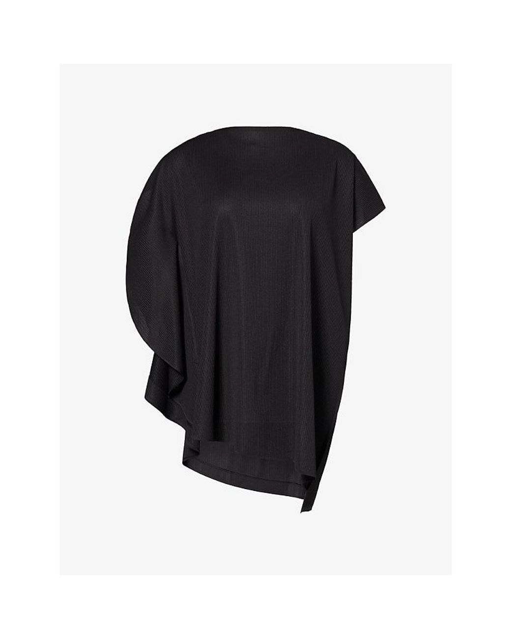 Pleats Please Issey Miyake Black A-Poc Slice Pleated Knitted Shirt