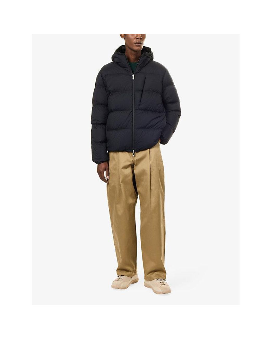 Moncler Blue Poitevin Padded Shell Puffer Jacket for men