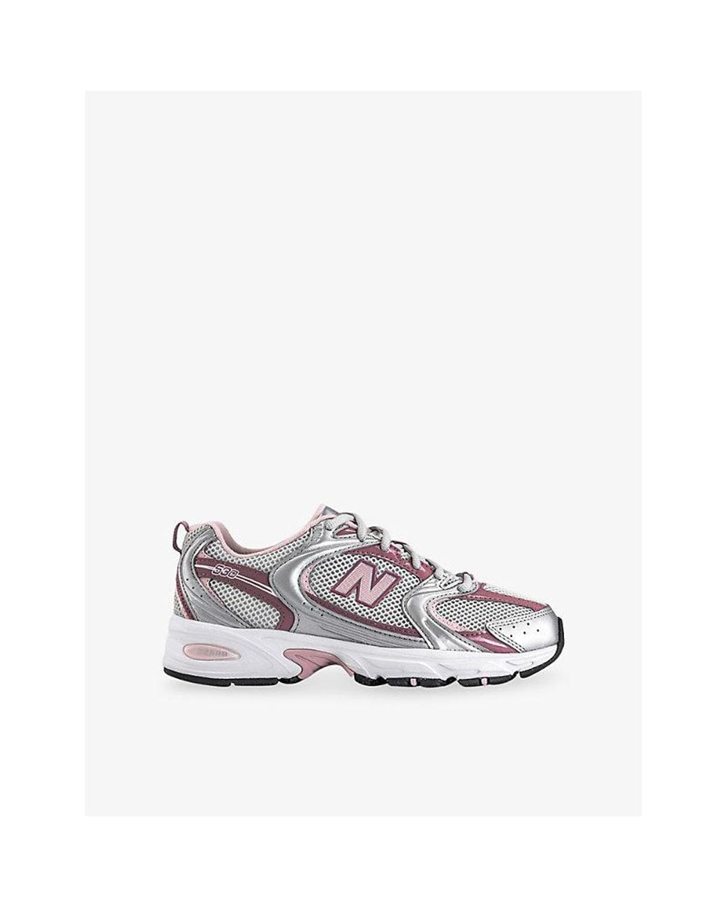 New Balance White Mr530 Leather And Mesh Trainers