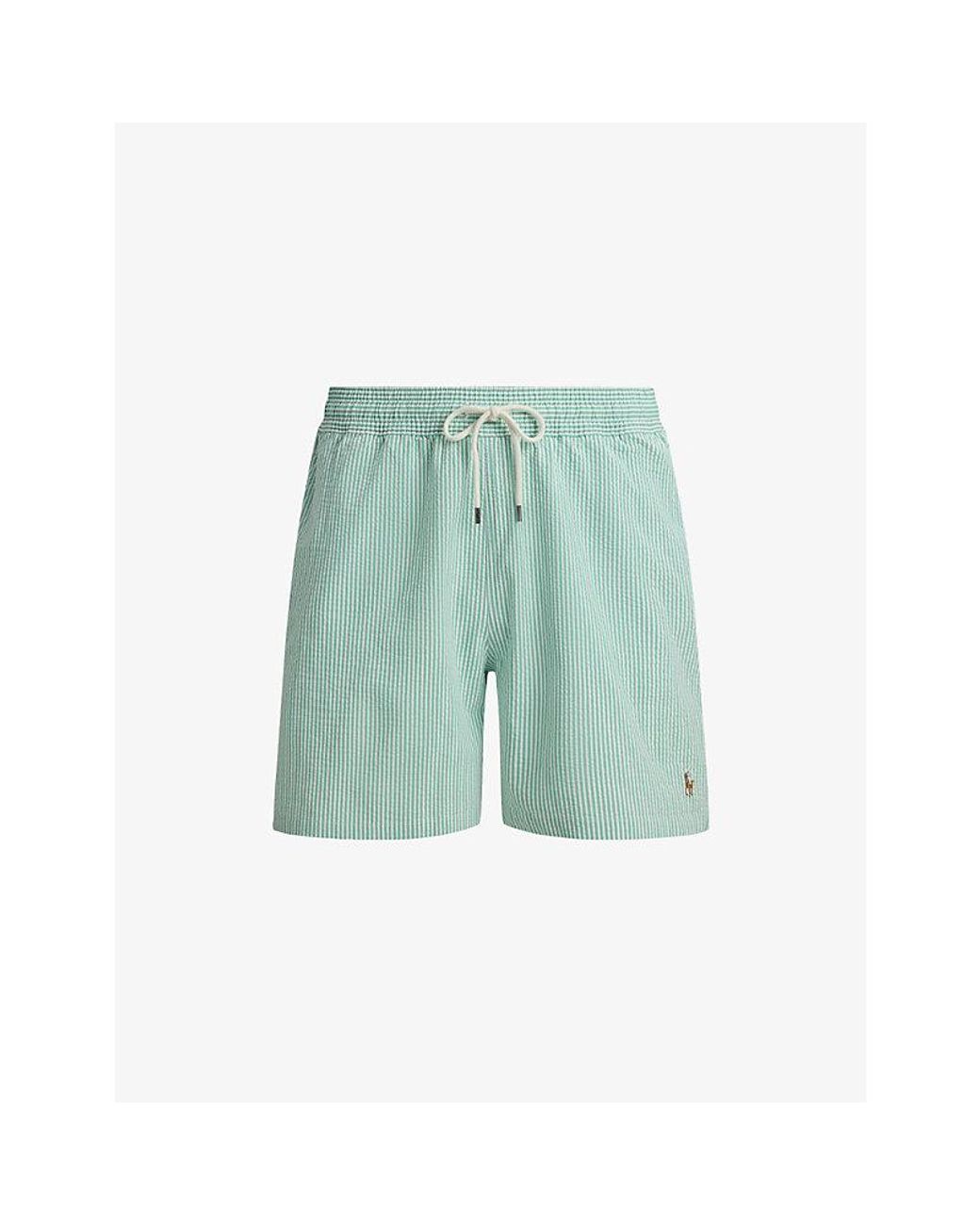 Polo Ralph Lauren Green Traveller Striped Swim Shorts for men