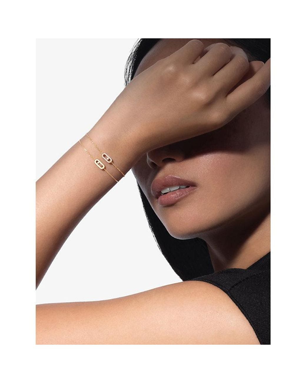 Messika White Cares 18Ct And 0.01Ct Diamond Bracelet