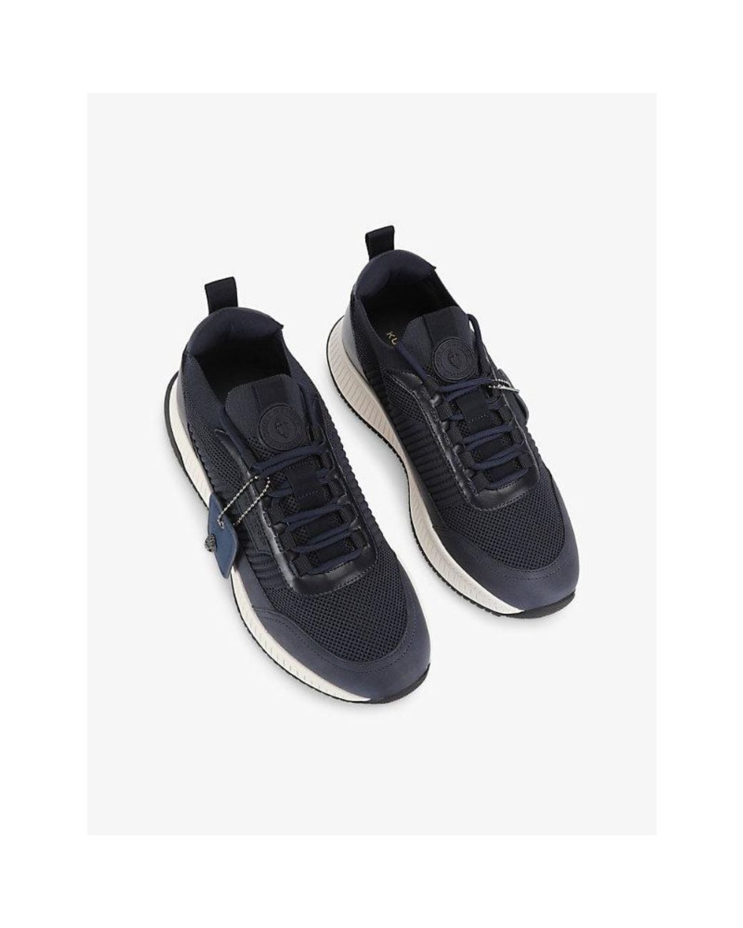 Kurt Geiger Blue Manor Woven Trainers for men
