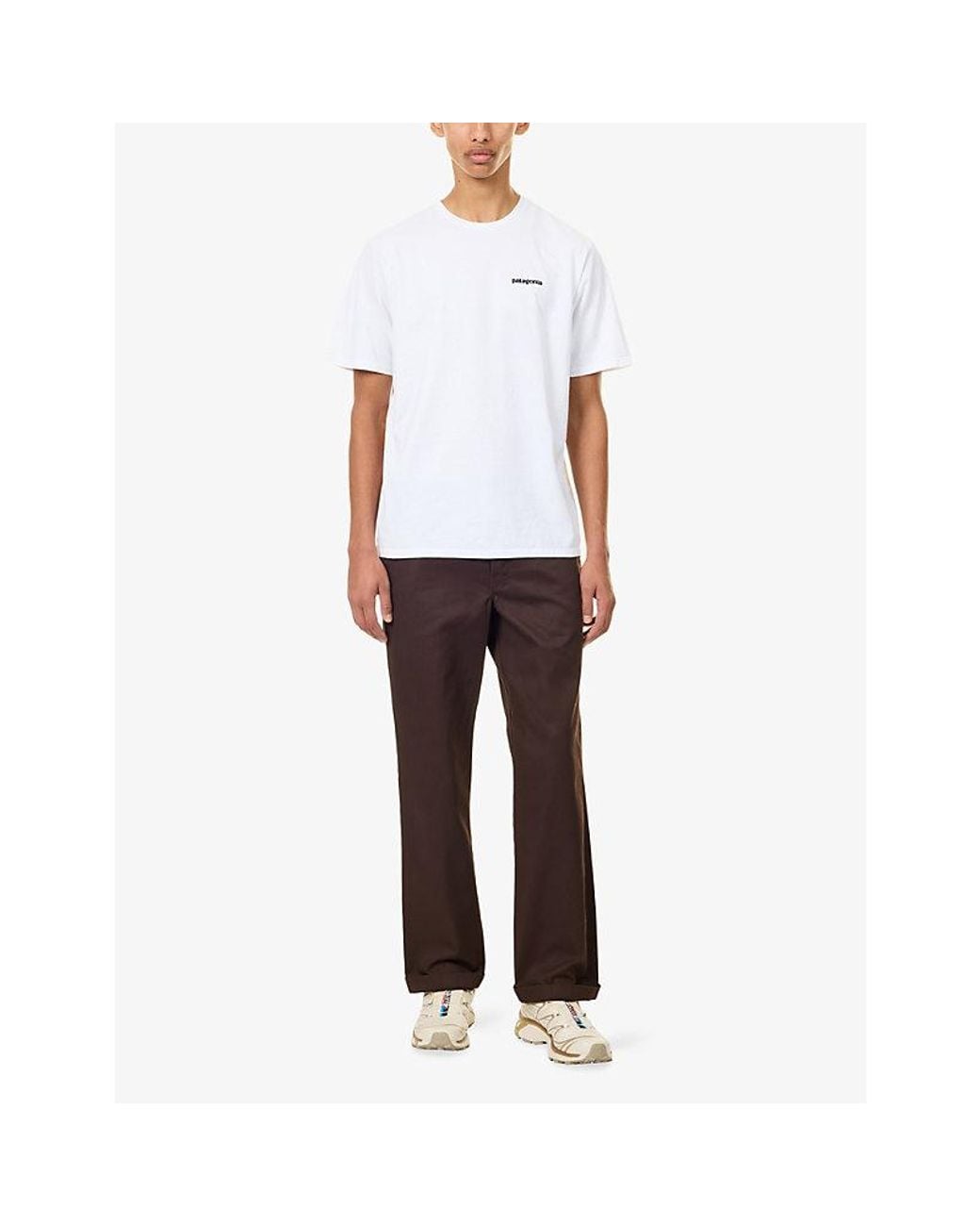 Patagonia White Responsibilitee Logo-Print Cotton T-Shirt for men