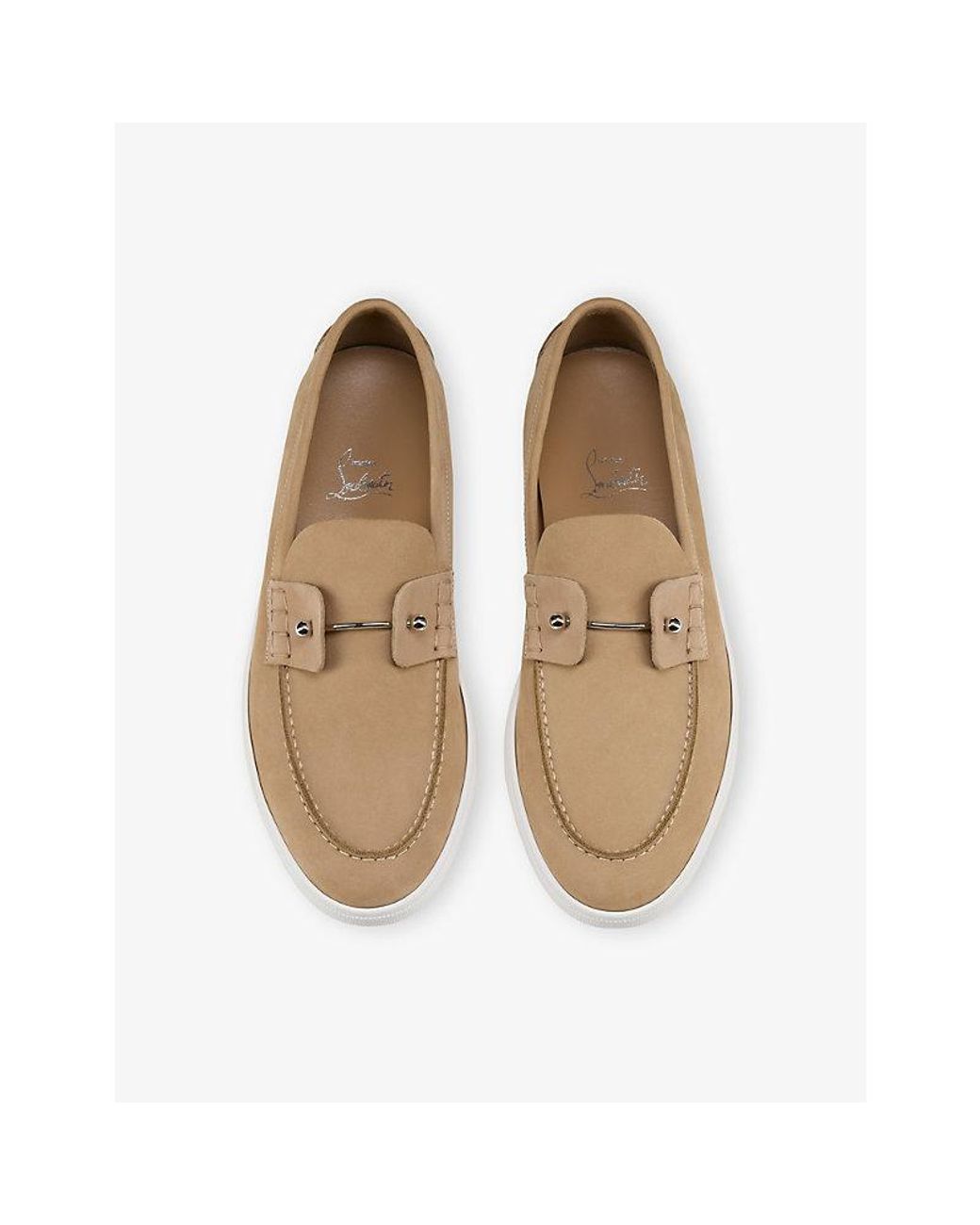 Christian Louboutin Natural Chambeliboat Leather Boat Shoes for men