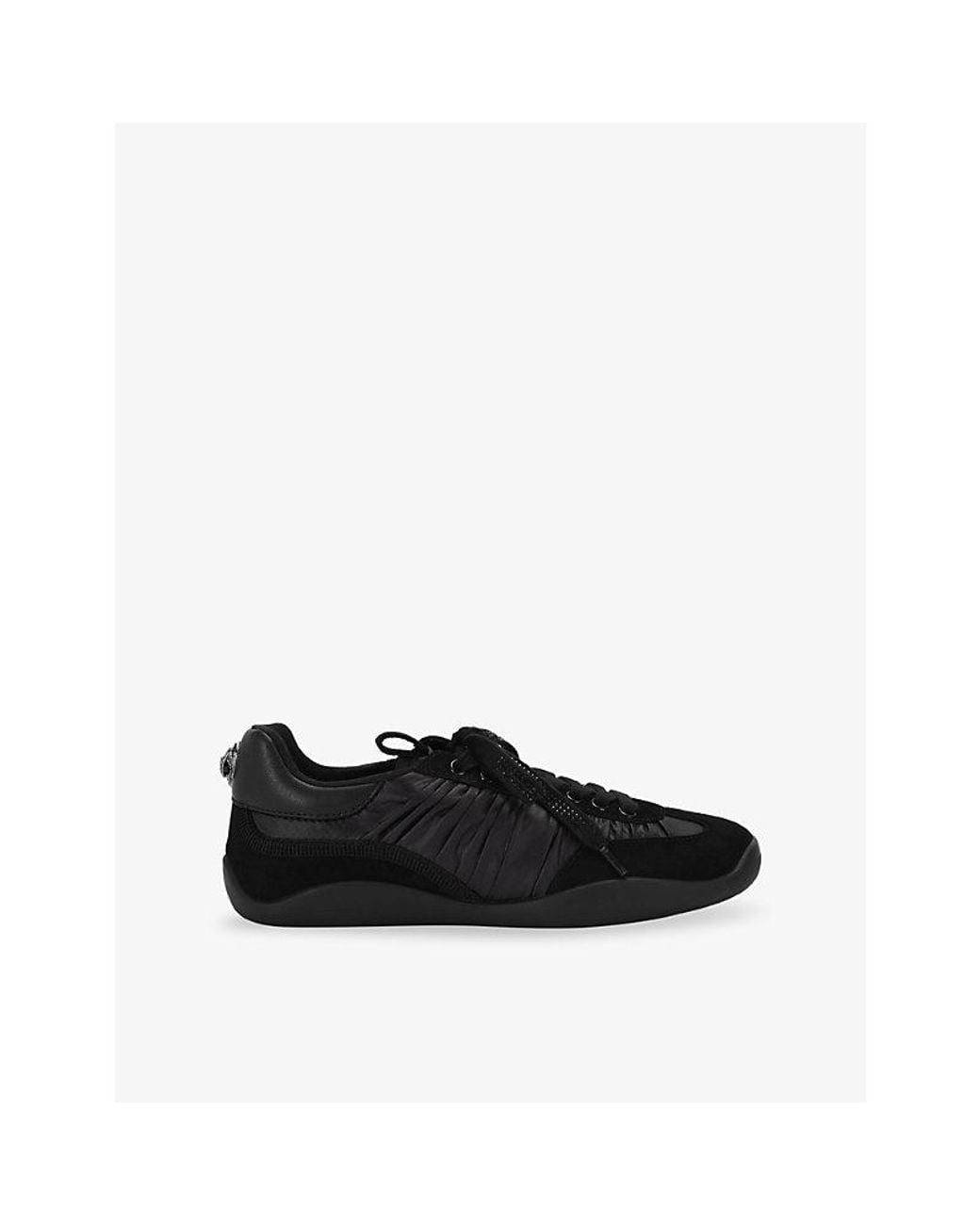 Kurt Geiger Black Royal Fabric And Suede Trainers