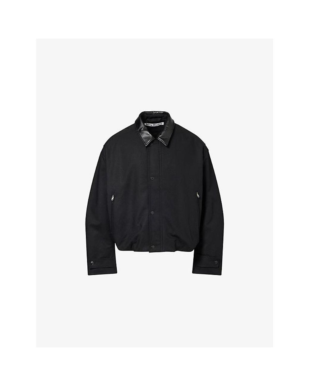 Acne Black Opado Padded Cotton Jacket for men