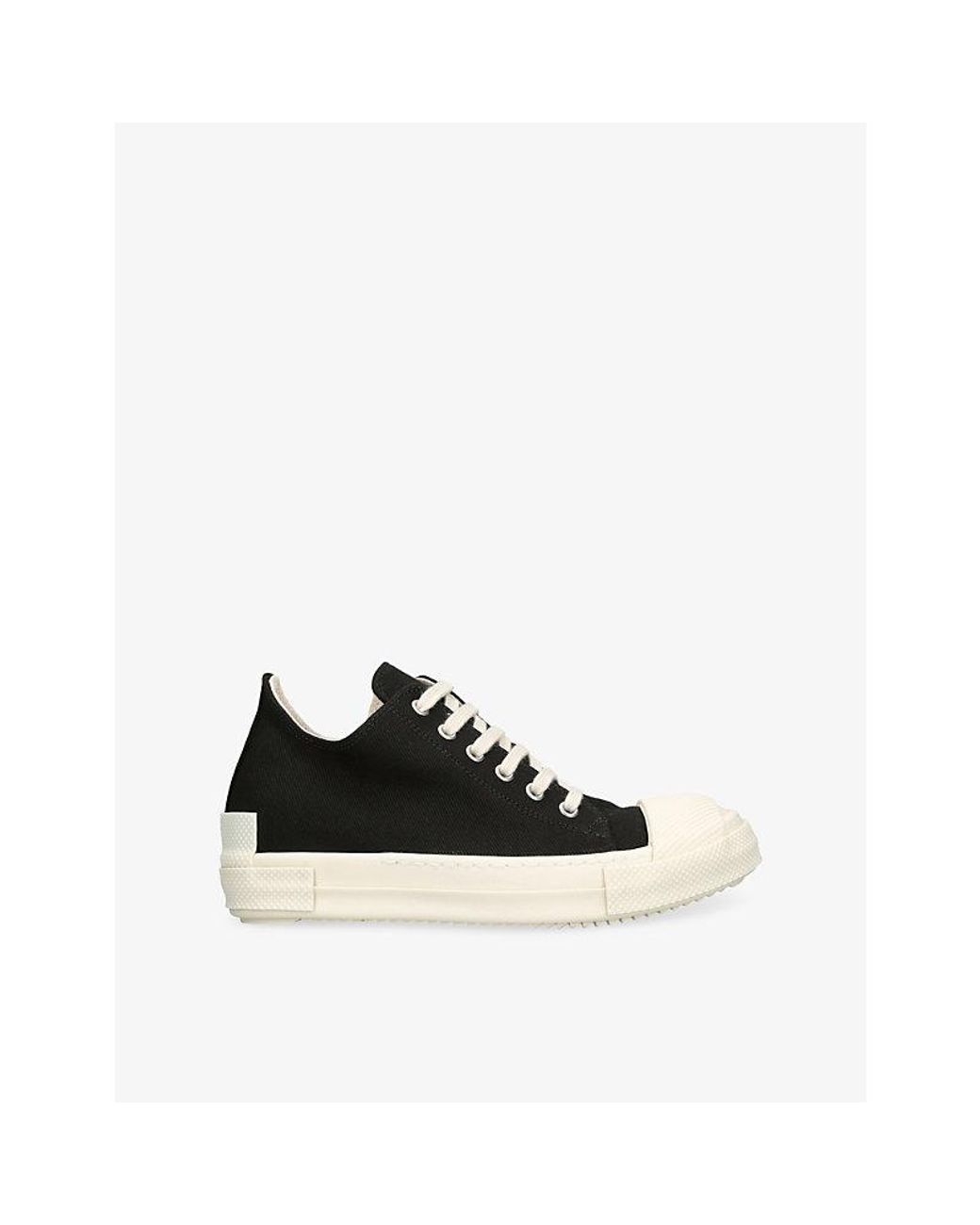 Rick Owens Black Chunky Canvas Trainers