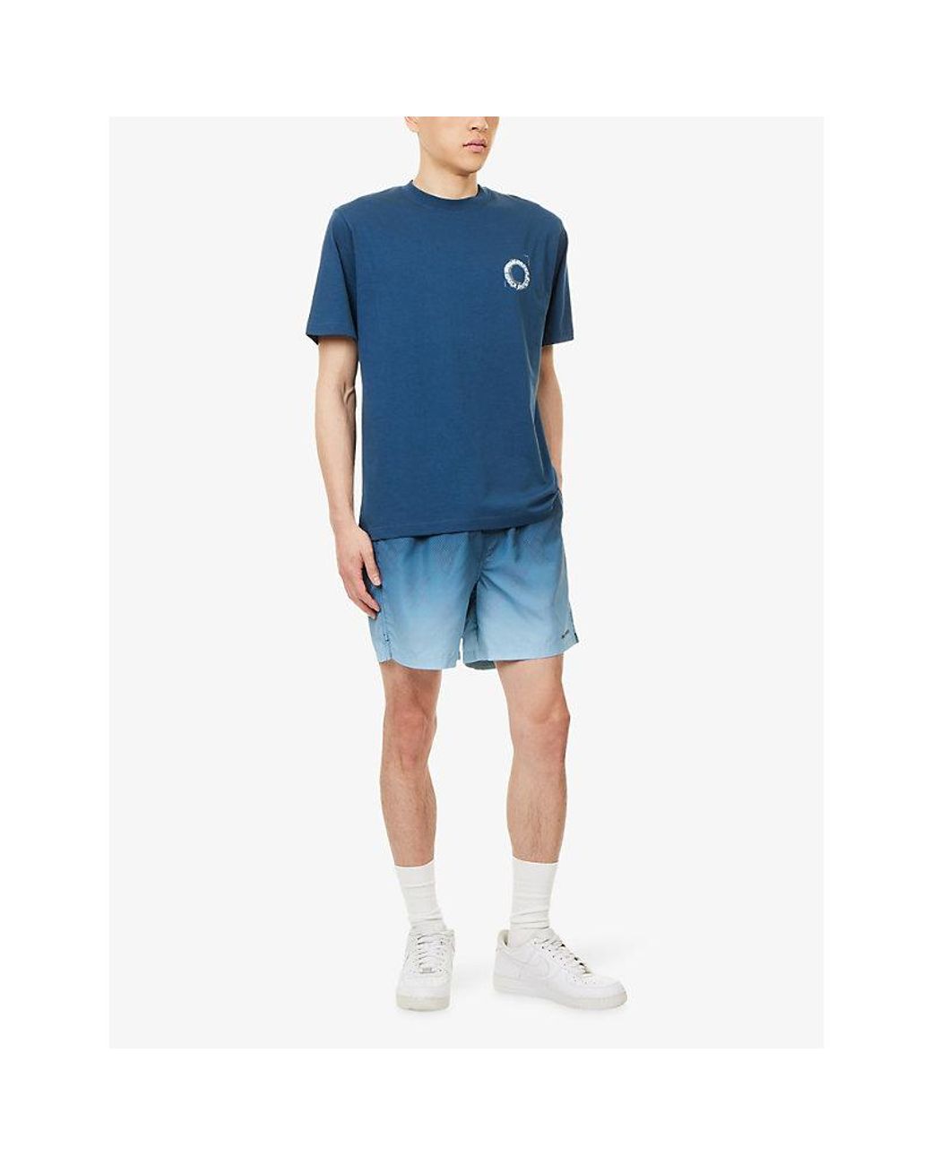 Daily Paper Blue Ombre Dotted Print Swim Shorts for men