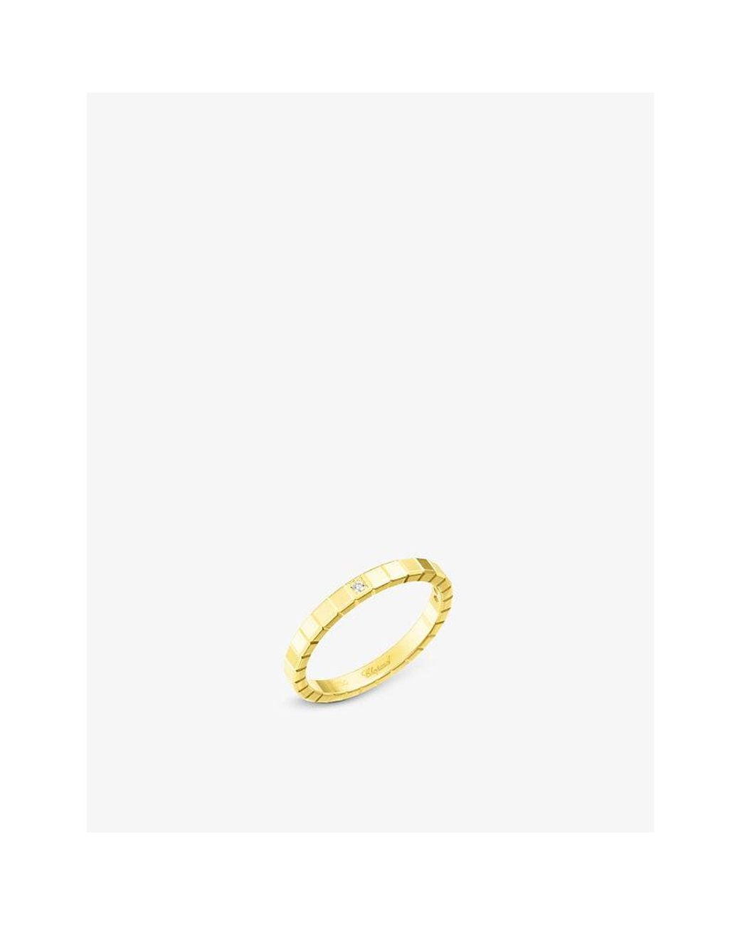 Chopard Metallic Ice Cube 18Ct- And Diamond Ring