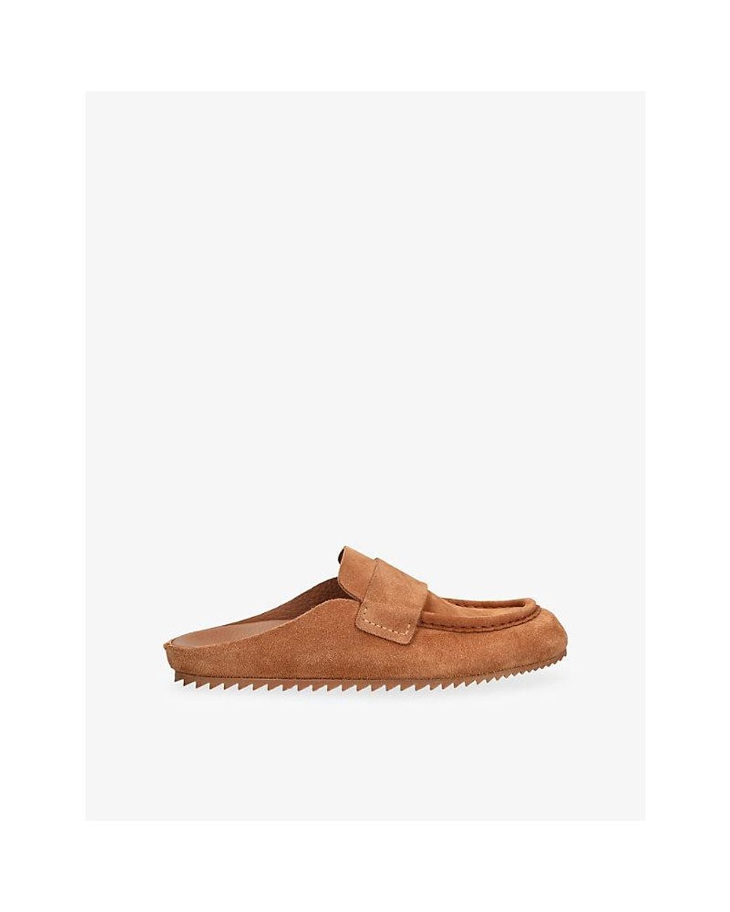 Pedro Garcia Brown Blima Suede Backless Loafers